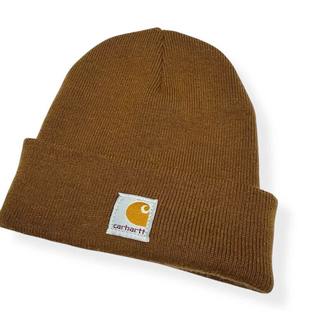 Carhartt Men's Brown Knit Cuffed Beanie One Size USA Work‎